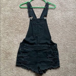 American Eagle Black Overalls